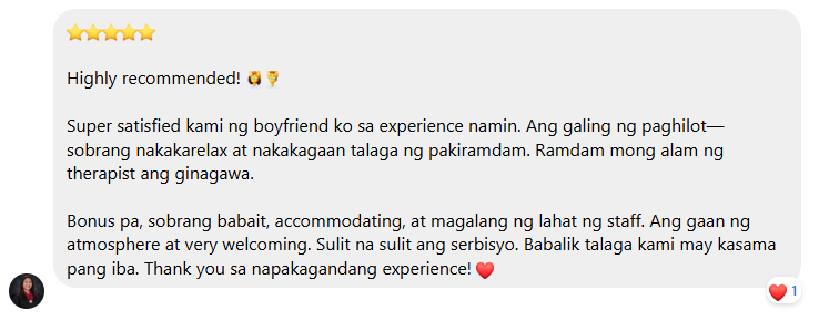 Guest feedback — highly recommended 5-star review