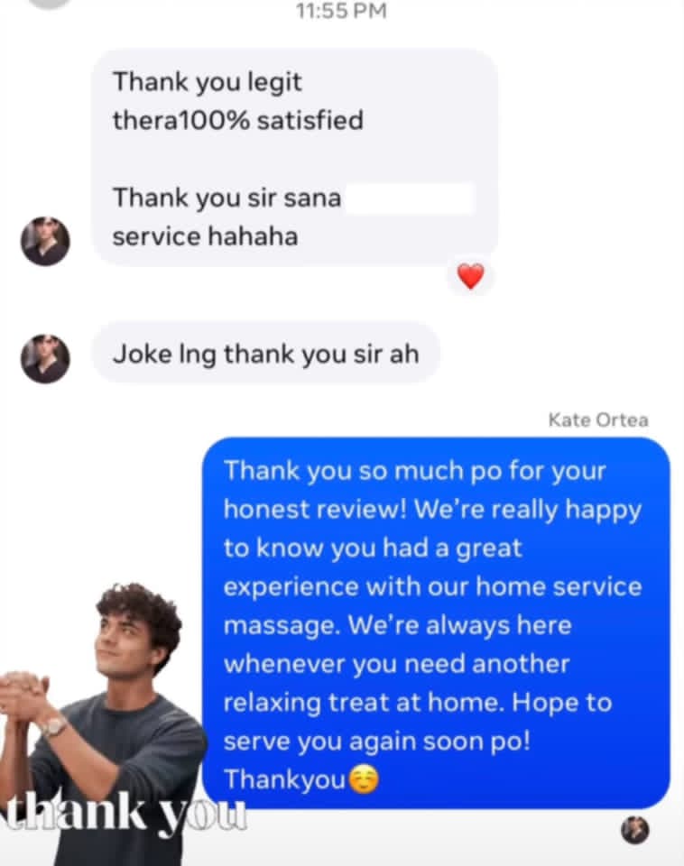 Guest feedback — 100% satisfied with home service